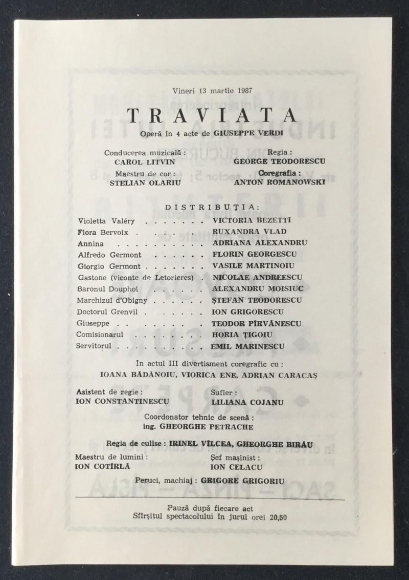 Giorgio Germont în Traviata, 13 mar. 1987