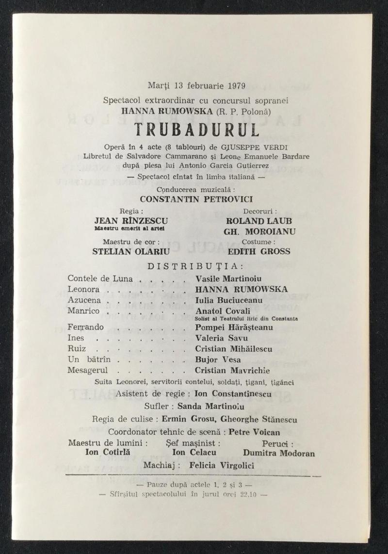 Contele de Luna în Trubadurul, 13 feb. 1979 (imaginea 1 din 2)