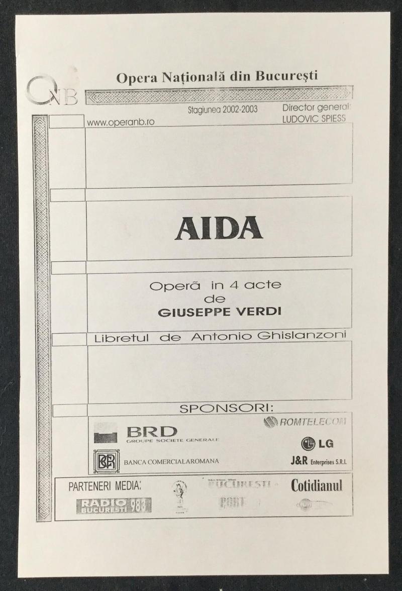 Amonastro în Aida, 13 dec. 2003 (imaginea 2 din 2)