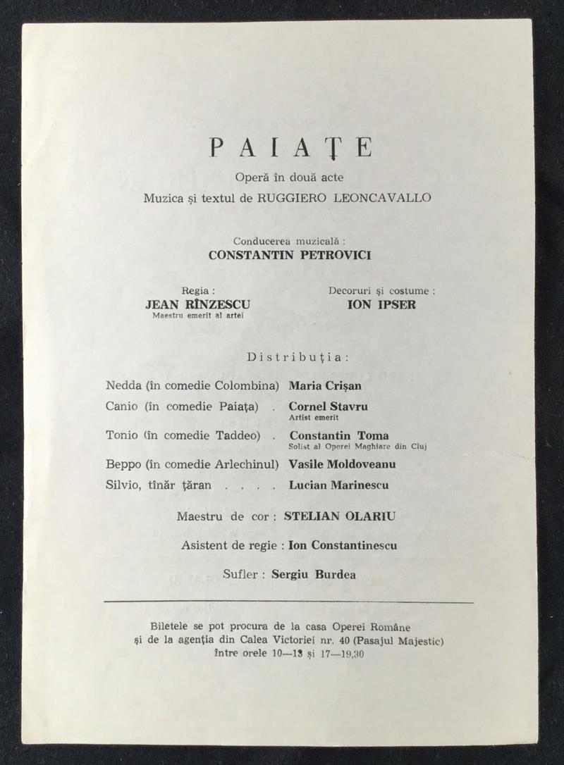 Alfio în Cavaleria Rusticană, 16 feb. 1972 (imaginea 2 din 2)