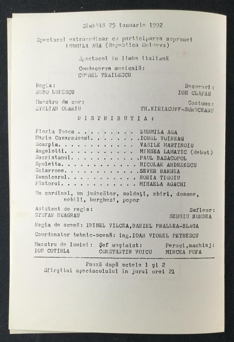 Scarpia în Tosca, 25 ian. 1992 (imaginea 1 din 3)