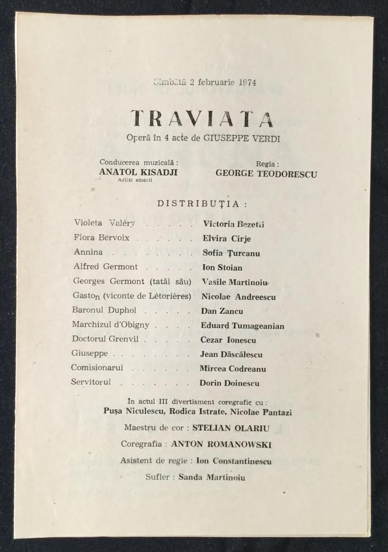 Giorgio Germont în Traviata, 2 feb. 1974 (imaginea 1 din 2)
