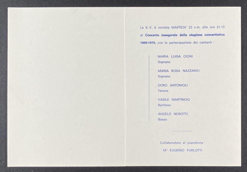 Concert la Mantova: Concert la Associazione Amicii d alla lirica, 28 sept. 1969 (imaginea 2 din 2)
