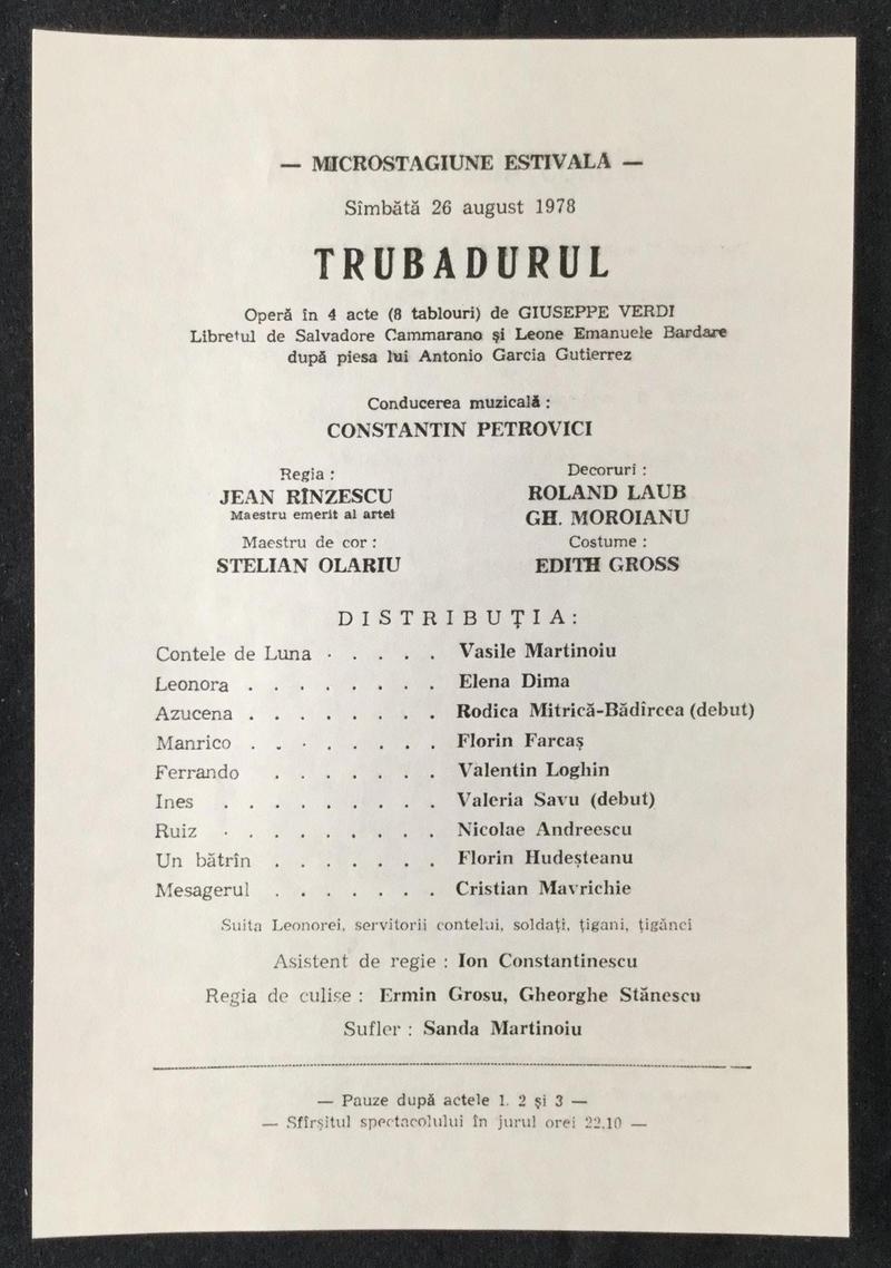 Contele de Luna în Trubadurul, 26 aug. 1978 (imaginea 1 din 2)